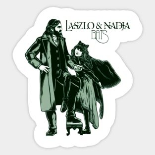 LASZLO AND NADJA BATS Sticker